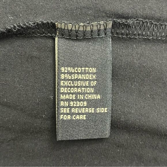 NWT DG2 Short Sleeve V Neck T-shirt With Crocheted Neckline Size Large - Picture 5 of 10